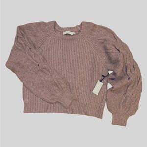 🌹 ASTR The Label Rose Balloon Sleeve Sweater • XL • NWT • MSRP $89 🌹